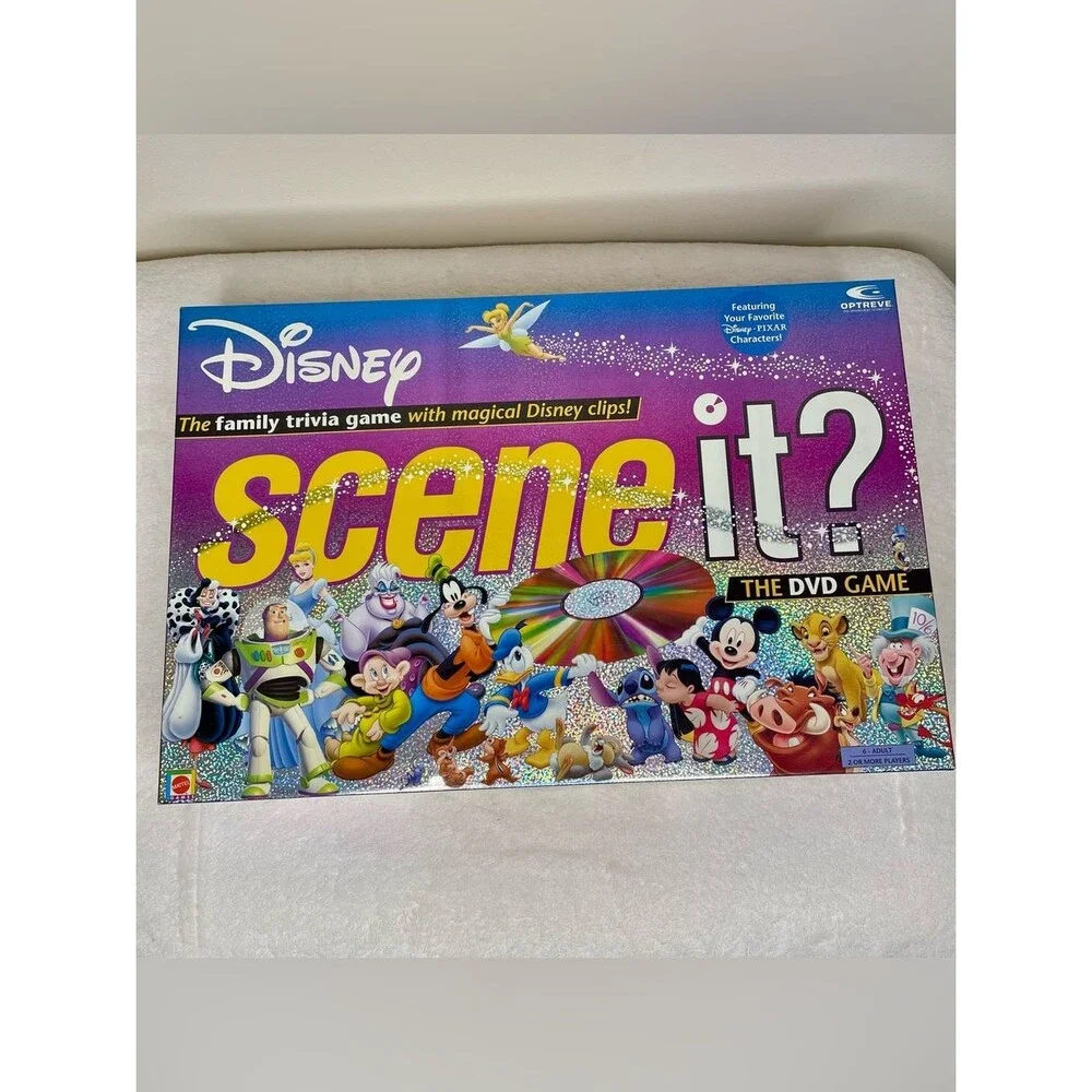 Disney Scene It DVD Board Game Family Complete Mattel Pixar 1st Edition WDW 2004